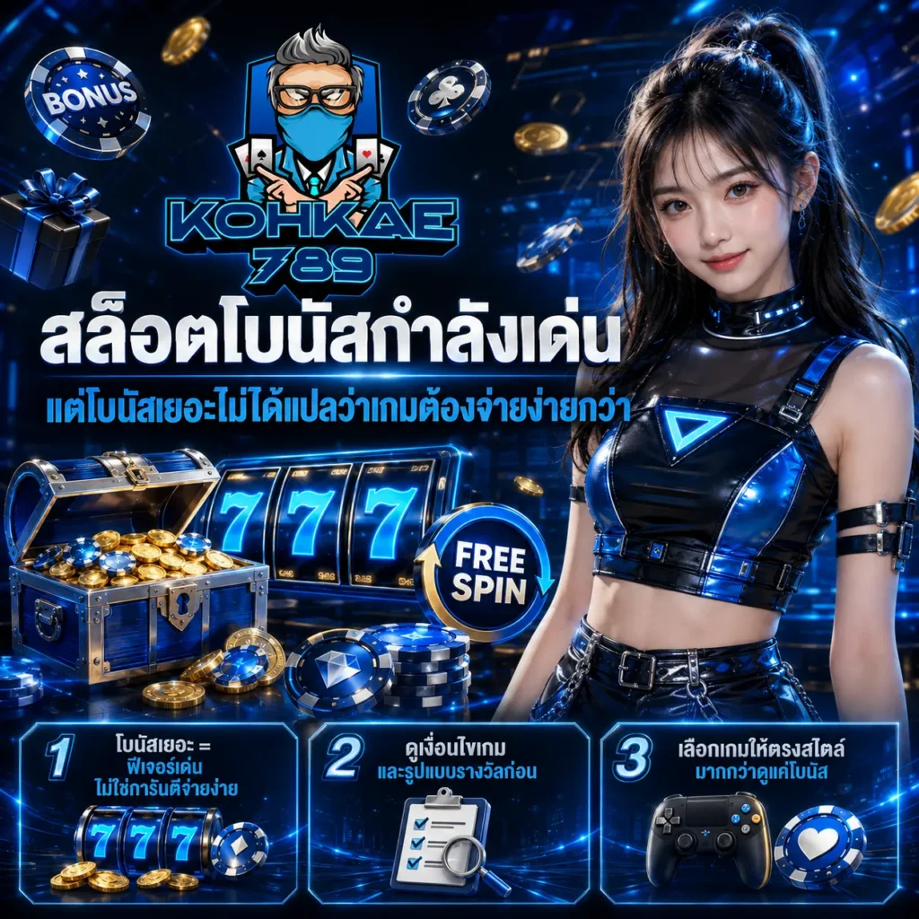 สล็อตโบนัสกำลังเด่น แต่โบนัสเยอะไม่ได้แปลว่าเกมต้องจ่ายง่ายกว่า